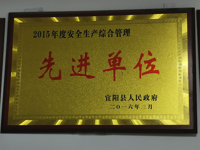 2015年度安全生產(chǎn)綜合管理先進(jìn)單位